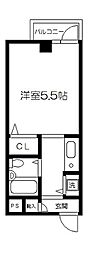 杉本ビル ワンルームの間取図画像