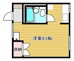 ガーデンヒル ワンルームの間取図画像