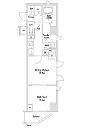 グラマシー横濱関内 2Kの間取図画像