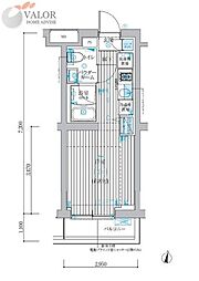 ベルグレード吉野町 ワンルームの間取図画像