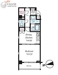フォルティス大森 1DKの間取図画像