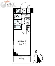 ルーブル大森参番館 1Kの間取図画像