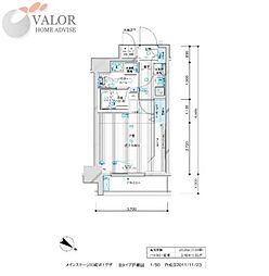 MAINSTAGE川崎6エグザ 1Kの間取図画像