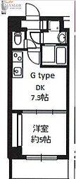 グランリーヴェル横浜ステラパーク 1DKの間取図画像