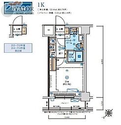 LIVCITY横濱ヒルサイドテラス 1Kの間取図画像