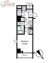 Le'a横濱東口壱番館 1Kの間取図画像