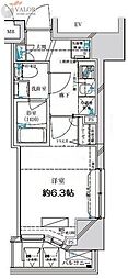ディアレイシャス横浜WEST 1Kの間取図画像