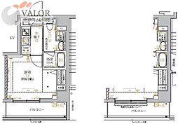 ベルシード横濱白楽 1Kの間取図画像