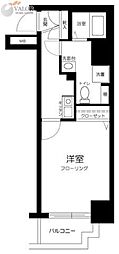 グリフィン横浜・セントラルステージ 1Kの間取図画像
