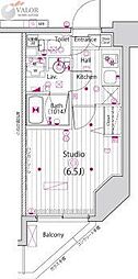 ガーラ・ステーション東神奈川 1Kの間取図画像