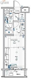 PREMIUMCUBE大岡山DEUX 1DKの間取図画像