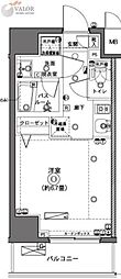 ZOOM横浜 1Kの間取図画像
