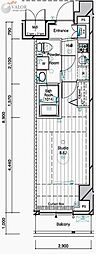 MAINSTAGE二子多摩川 1Kの間取図画像