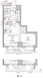 クレイシアIDZ鶴見 1LDKの間取図画像
