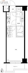 ルーブル川崎中丸子参番館 1Kの間取図画像