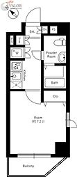 グランフォース横浜関内 ワンルームの間取図画像