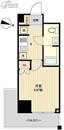 レノス新子安 1Kの間取図画像