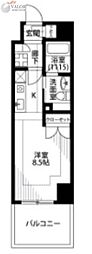プレール・ドゥーク横浜SOUTHMaisonLoire ワンルームの間取図画像