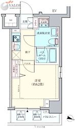 ロアール横浜南 1Kの間取図画像