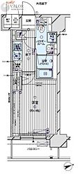 メインステージ蒲田5 1Kの間取図画像