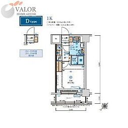 LIVCITY横濱ヒルサイドテラス 1Kの間取図画像