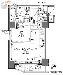 ZOOM横浜 1LDKの間取図画像