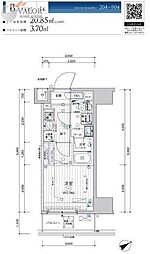 メインステージ横濱鶴見 1Kの間取図画像