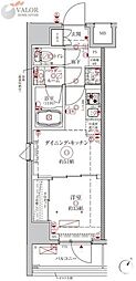 クレイシアIDZ川崎ザ・テラス 2Kの間取図画像