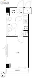ルーブル武蔵小杉弐番館 1Kの間取図画像