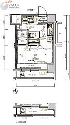 メインステージ川崎新川通 1Kの間取図画像