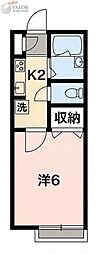 J.Mテラス5 1Kの間取図画像