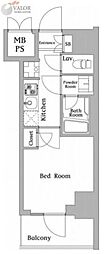 ハーモニーレジデンス川崎#002 1Kの間取図画像