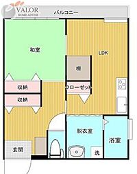 斎藤マンション 1LDKの間取図画像