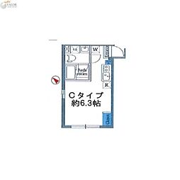 LAFORT横浜鶴見 ワンルームの間取図画像
