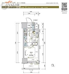 MAINSTAGEYOKOHAMAKANNAI 1Kの間取図画像