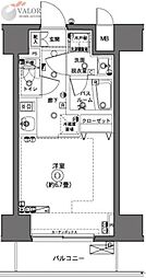 ZOOM横浜 1Kの間取図画像