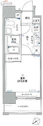 リクレイシア・コルテ川崎元木 1Kの間取図画像