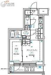 セジョリ武蔵小杉 1DKの間取図画像