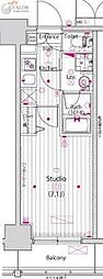 ガーラ横濱関内グランドステージ 1Kの間取図画像