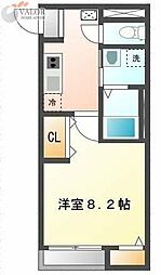 セレスティアル浦島 1Kの間取図画像