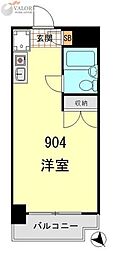 TOP川崎第5 ワンルームの間取図画像