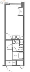 ウィルテラス横浜サウス ワンルームの間取図画像