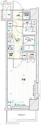 ルーブル多摩川南六郷 1Kの間取図画像