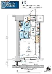 LIVCITY横濱ヒルサイドテラス 1Kの間取図画像