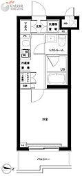 ルーブル武蔵新城弐番館 1Kの間取図画像