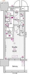 グランド・ガーラ川崎西口 1Kの間取図画像