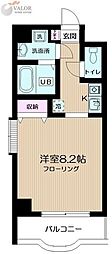 アーバンヴィラ新川崎 1Kの間取図画像