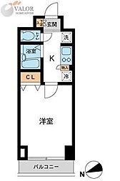 カッシア川崎レジデンス 1Kの間取図画像