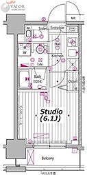 ガーラ・プレシャス川崎 1Kの間取図画像