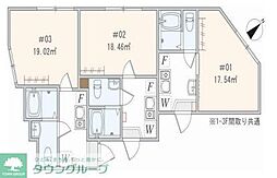 JR横浜線 淵野辺駅 徒歩4分の賃貸アパート 1階1Kの間取り